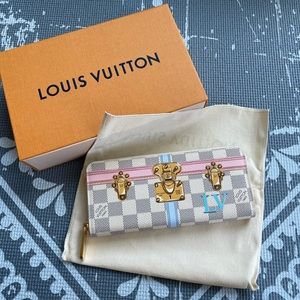Louis Vuitton White Summer Trunks Wallet